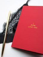 I f**king love you, red Greeting Card A6