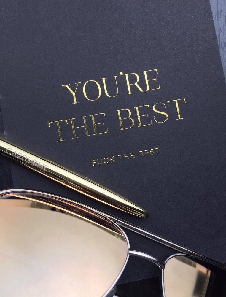 You're the best f**k the rest Greeting Card A6