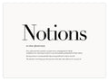 Notions A4 Print