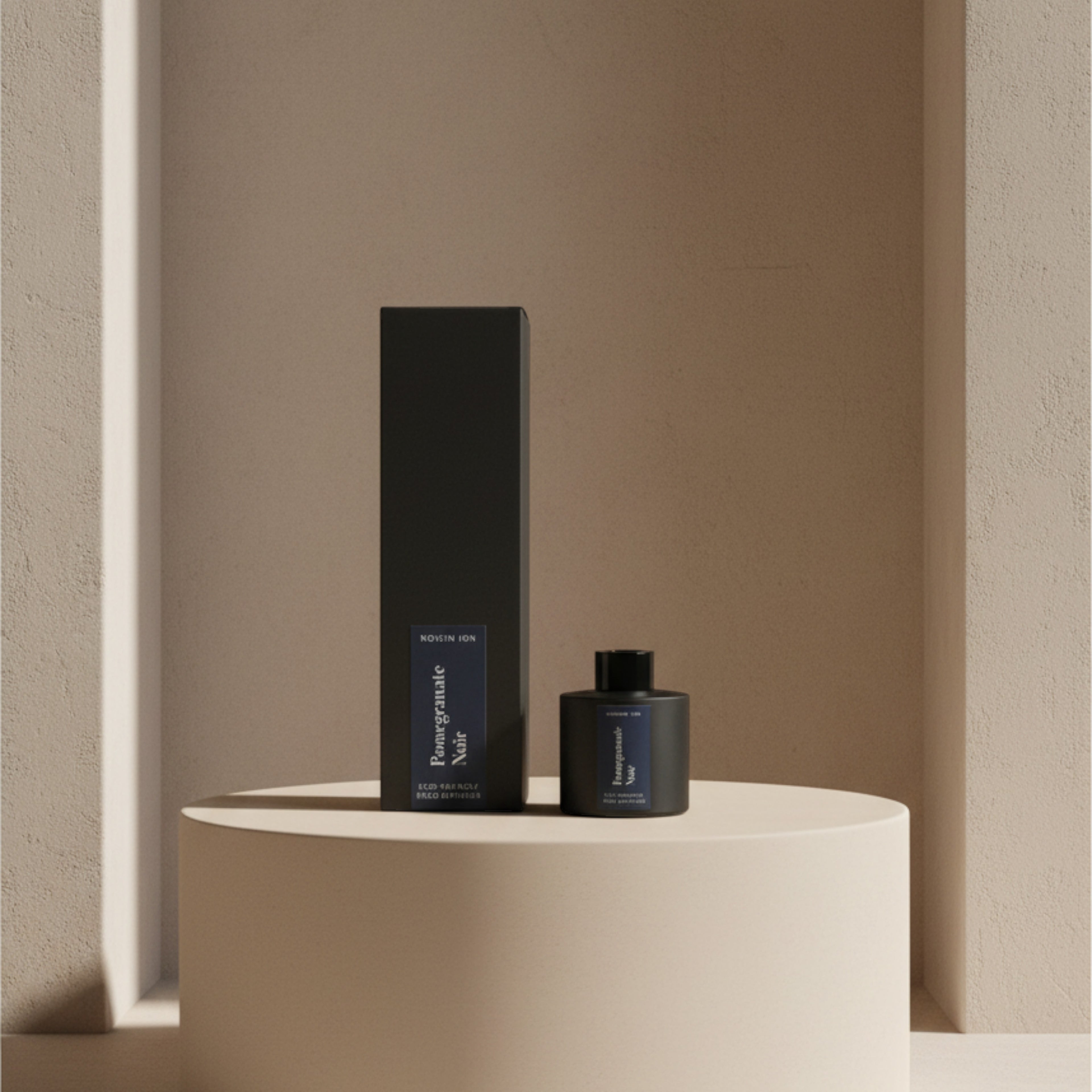 Pomegranate Noir reed diffuser and gift box by Nóisin Íon