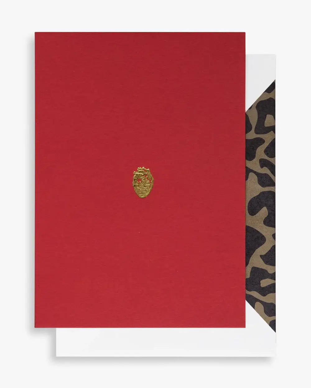 Gold Heart Greeting Card A6