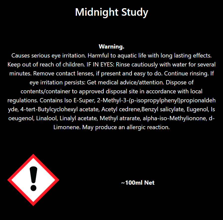 Midnight Study Reed Diffuser - Nóisin íon